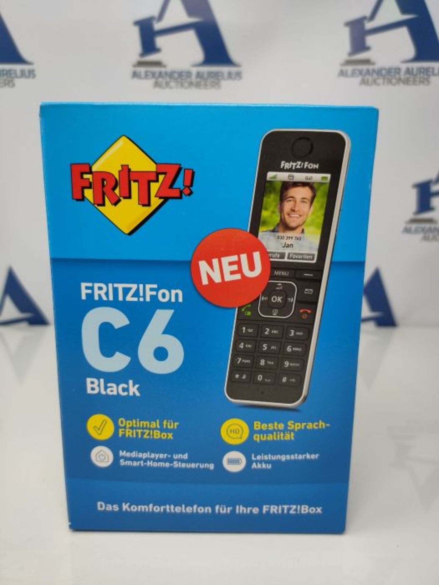 RRP £59.00 AVM FRITZ!Fon C6 Black DECT-Komforttelefon (hochwertiges Farbdisplay, HD-Telefonie, In - Image 2 of 3