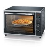 RRP £117.00 Severin Mini electric oven with hot air function and with 1800 W of power 2058, black