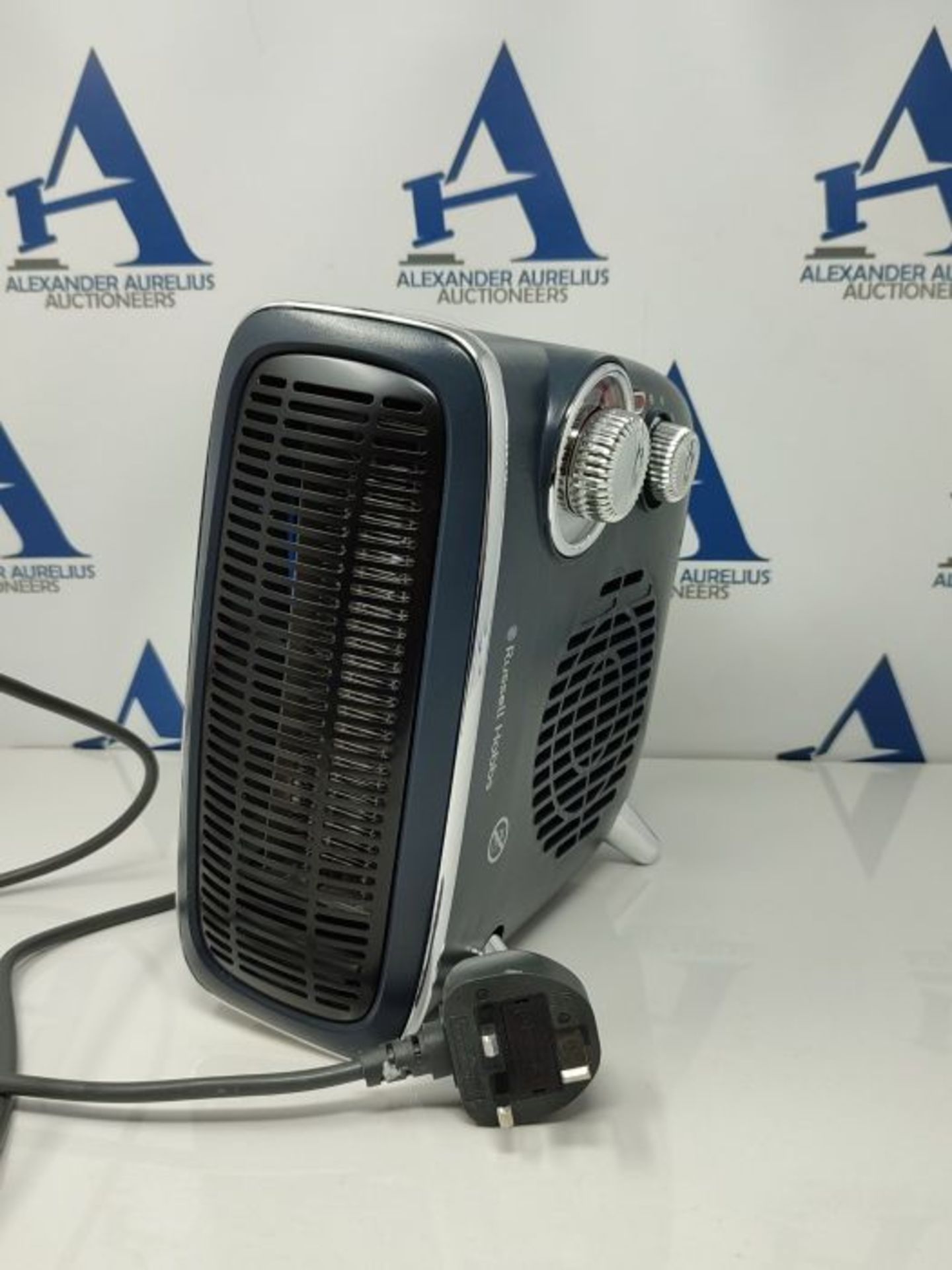 Russell Hobbs 1800W/1.8KW Electric Heater, Retro Horizontal/Vertical Fan Heater in Gre