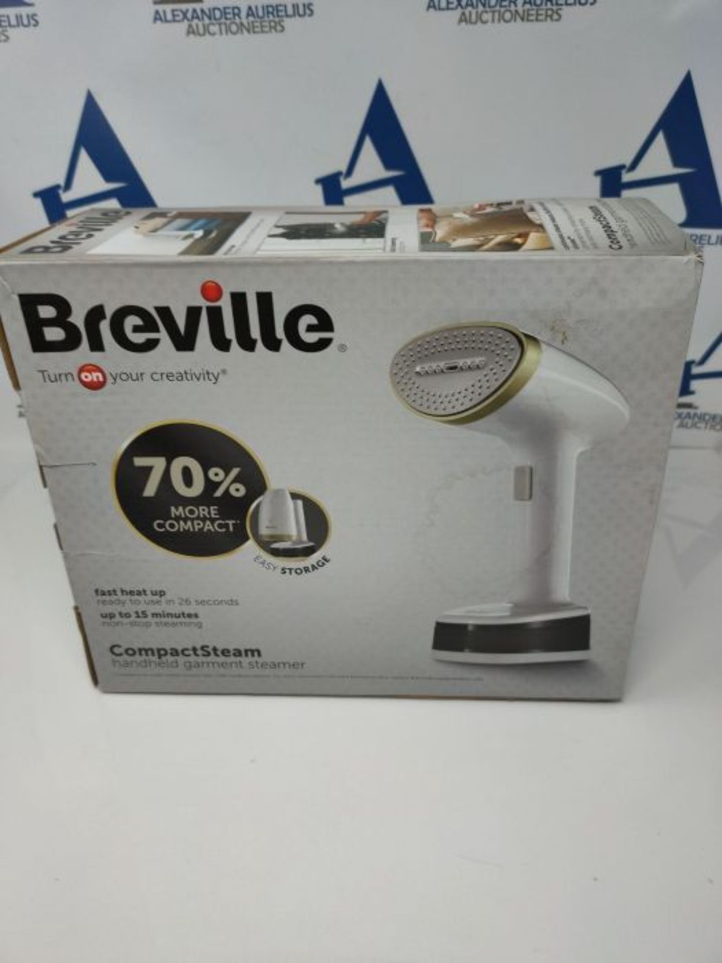 Breville CompactSteam Foldable Garment Steamer | Handheld Travel Clothes Steamer | 140