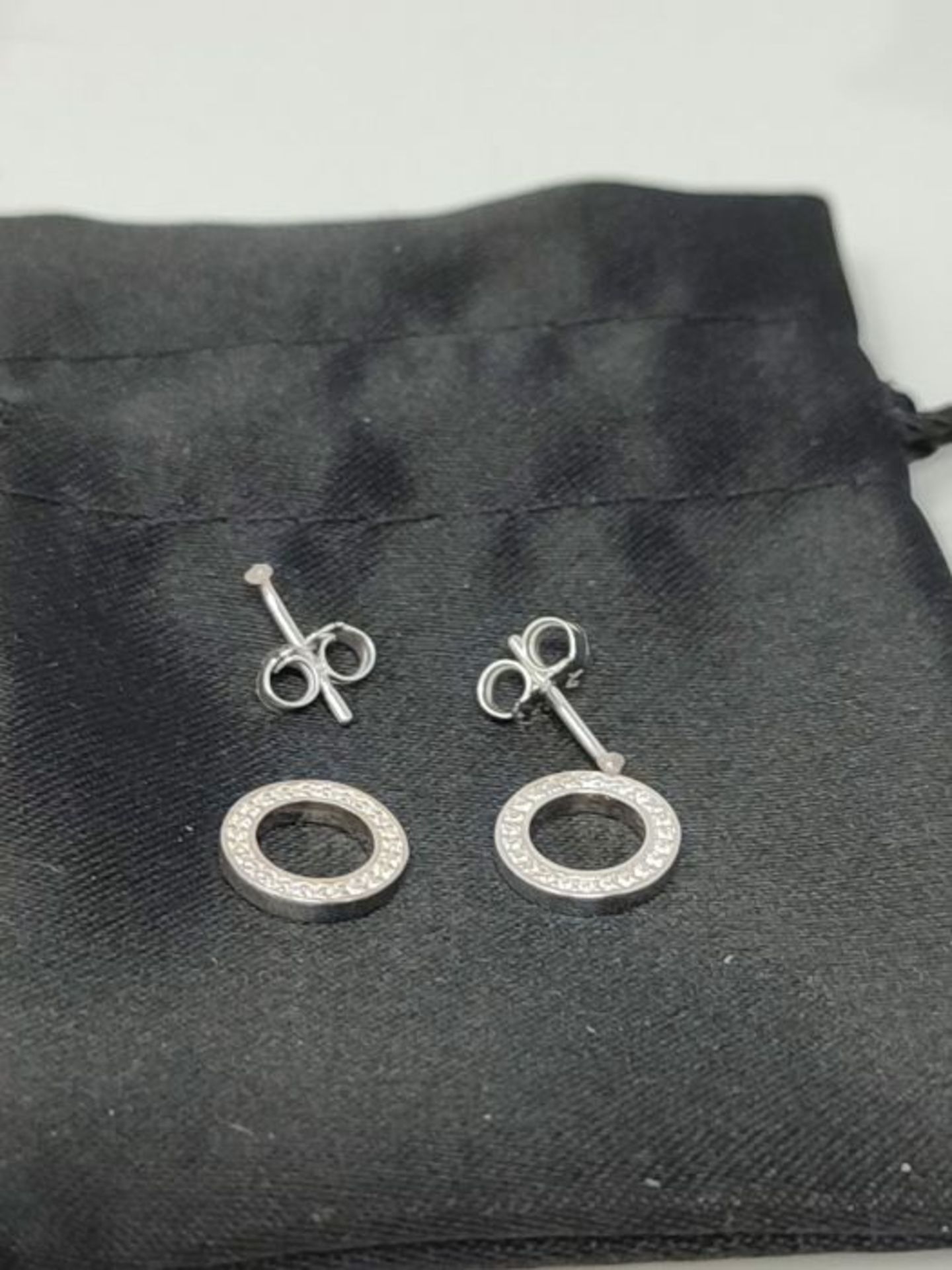 RRP £59.00 [CRACKED] Thomas Sabo Women Stud Earrings Circle 925 Sterling Silver H1947-051-14