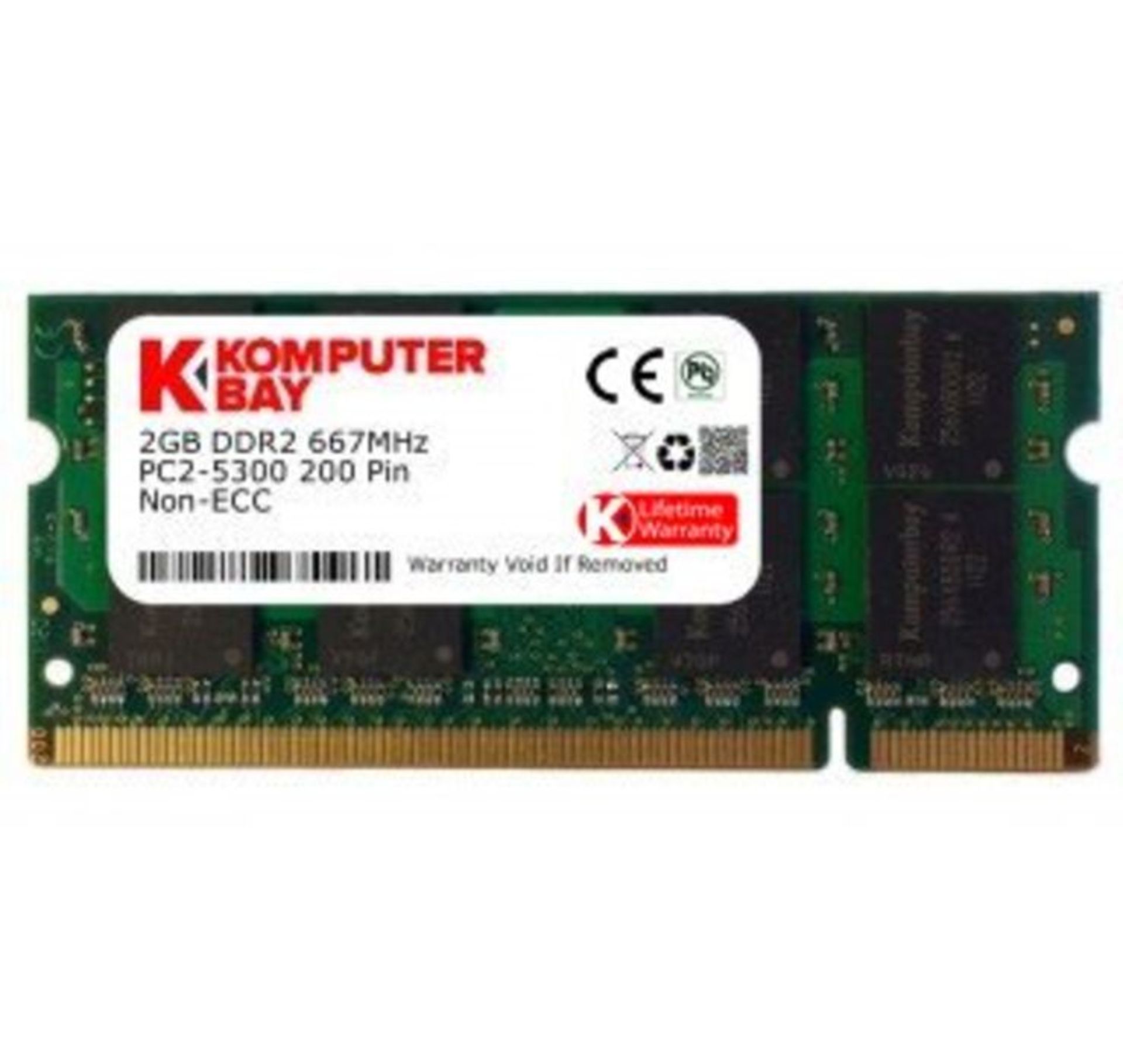 Komputerbay 2GB DDR2 667MHz PC2-5300 PC2-5400 DDR2 667 (200 PIN) SODIMM Laptop Memory