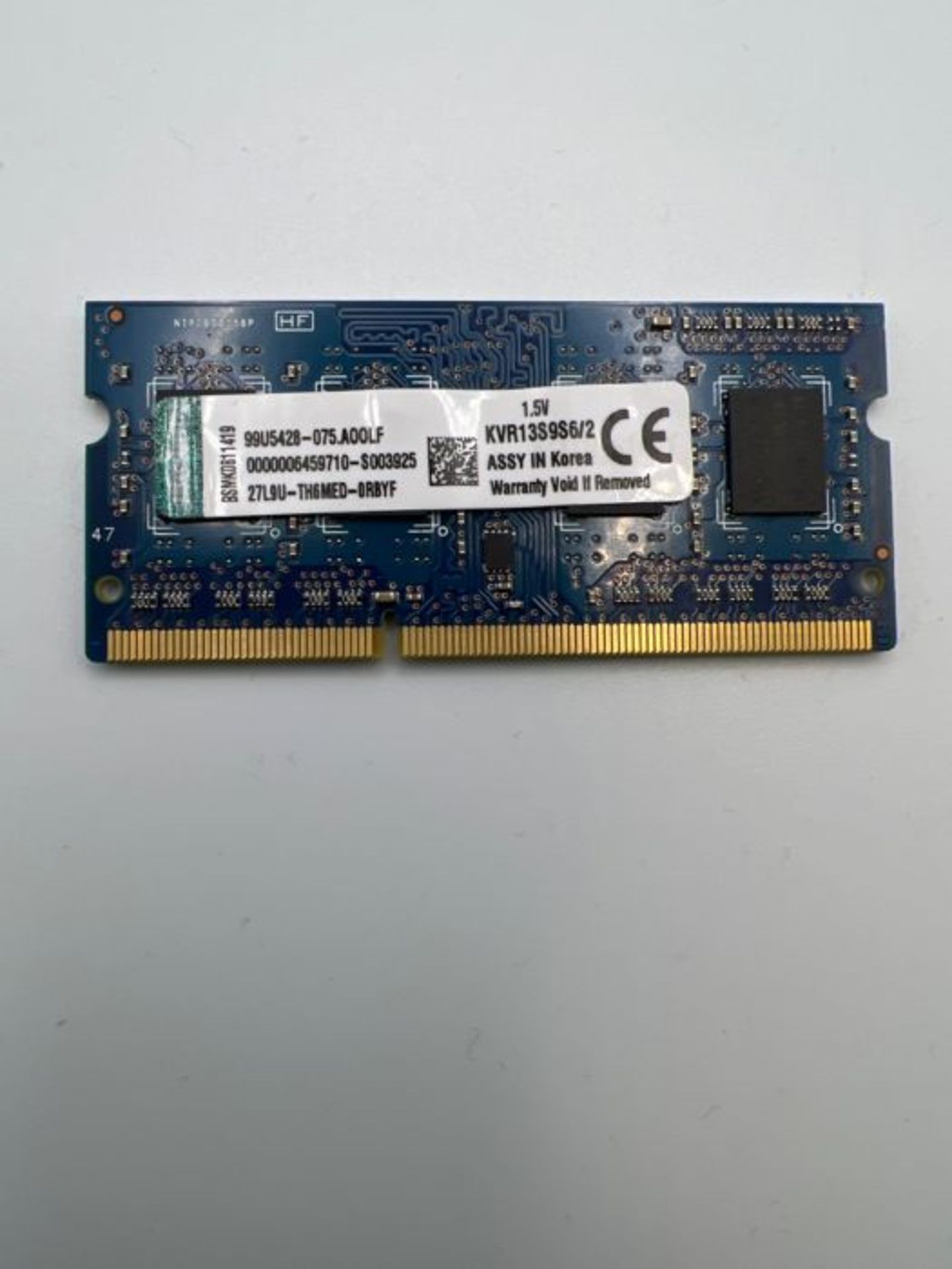 Kingston KVR13S9S6/2 2 GB 1333 MHz DDR3 Non-ECC CL9 204-Pin SO-DIMM Value RAM Memory, - Image 3 of 3