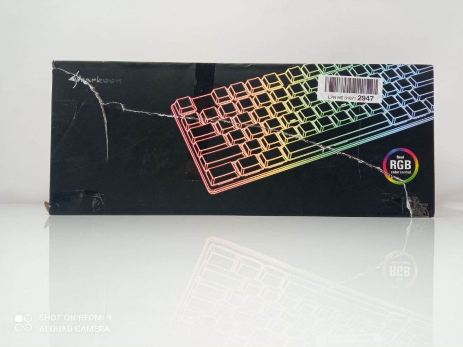 RRP £66.00 Sharkoon PureWriter RGB TKL Mechanische Low Profile-Tastatur (RGB Beleuchtung, rote Sc - Image 2 of 3