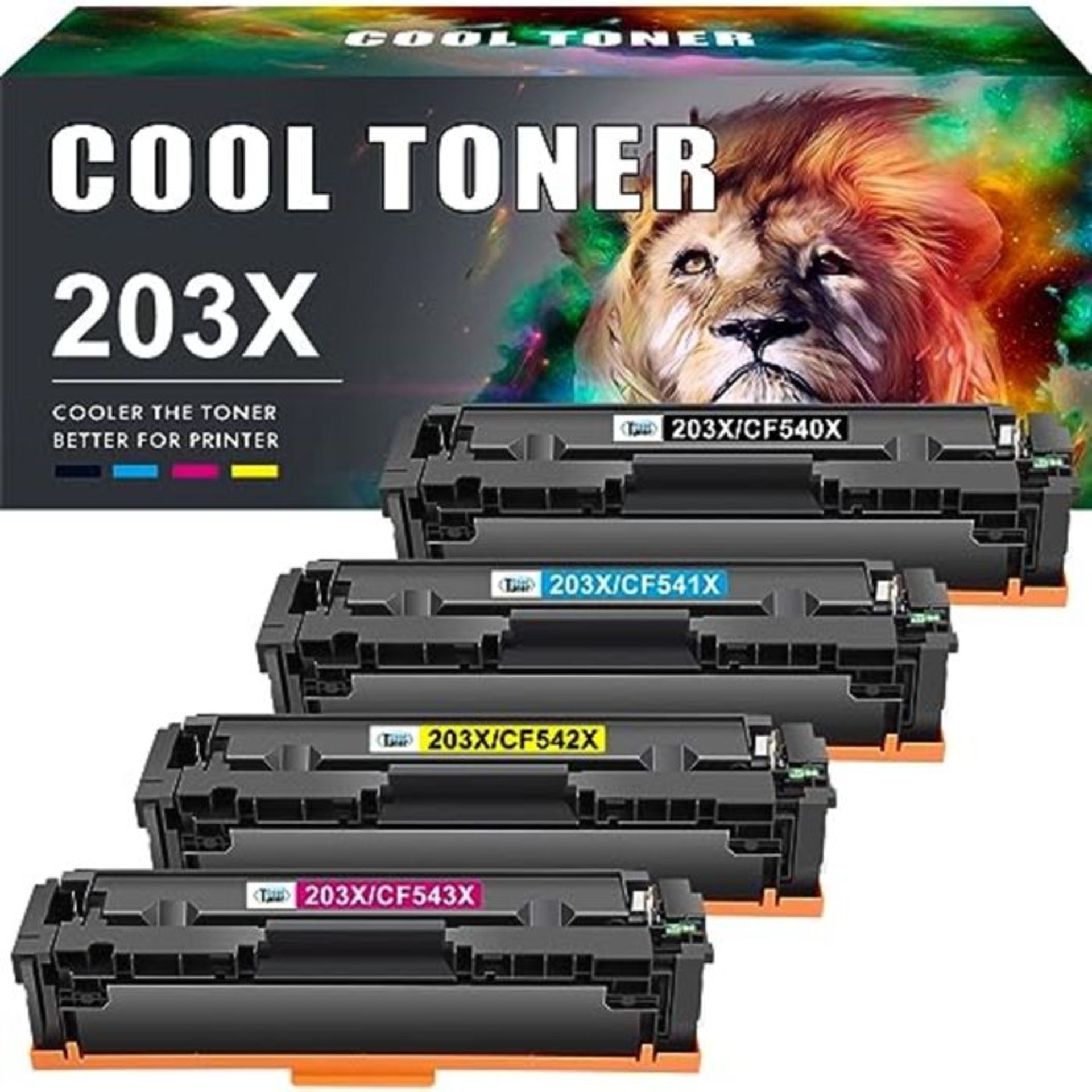 RRP £60.00 Cool Toner Compatible Toner Cartridge Replacement for HP 203X 203A CF540A CF540X Color