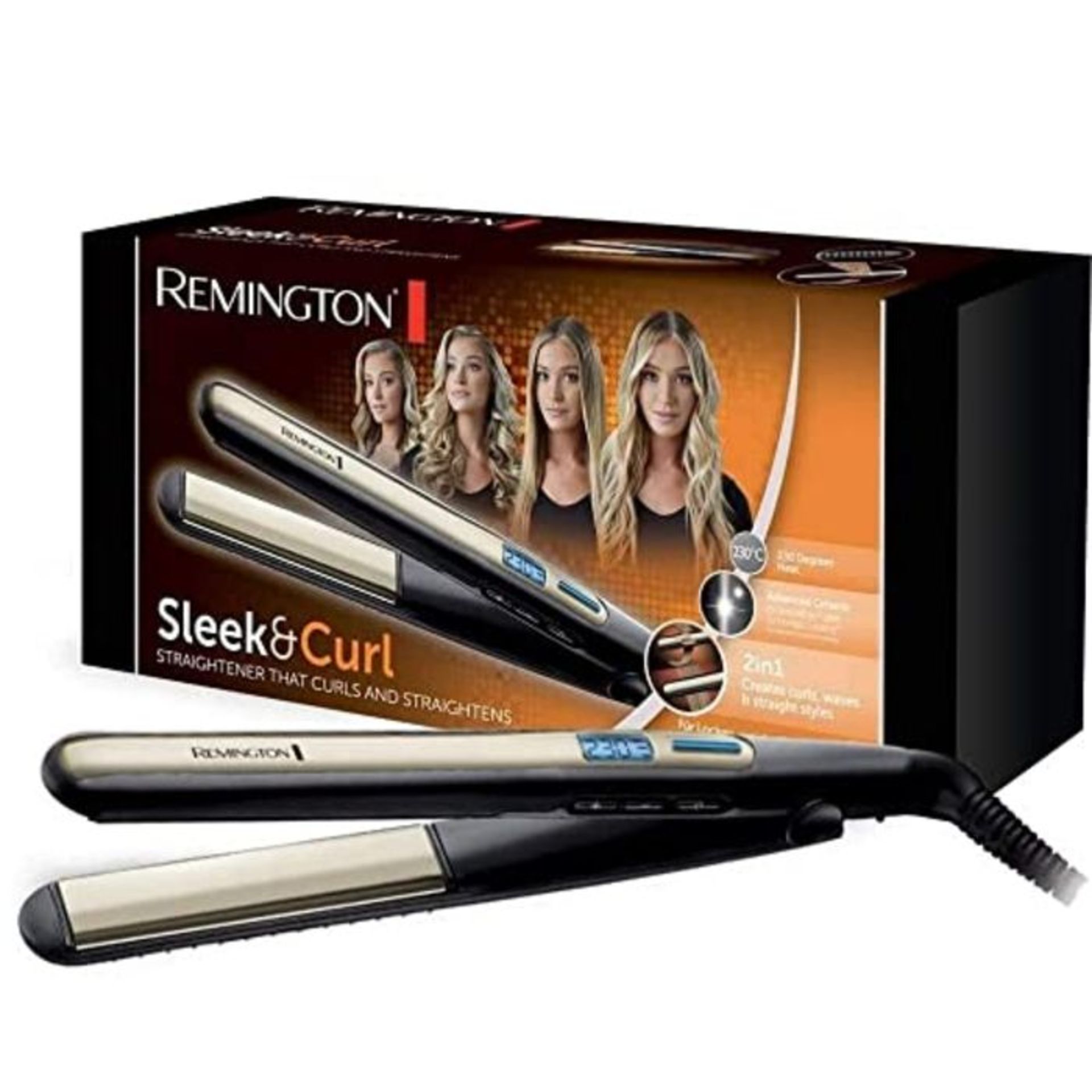 Remington Hair Straightener with Functionality of Curling Iron From Sleek & Curl S 650