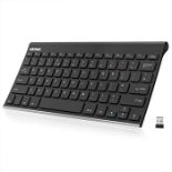 [INCOMPLETE] Arteck 2.4G Wireless Keyboard Stainless Steel Ultra Slim Full Size Keyboa