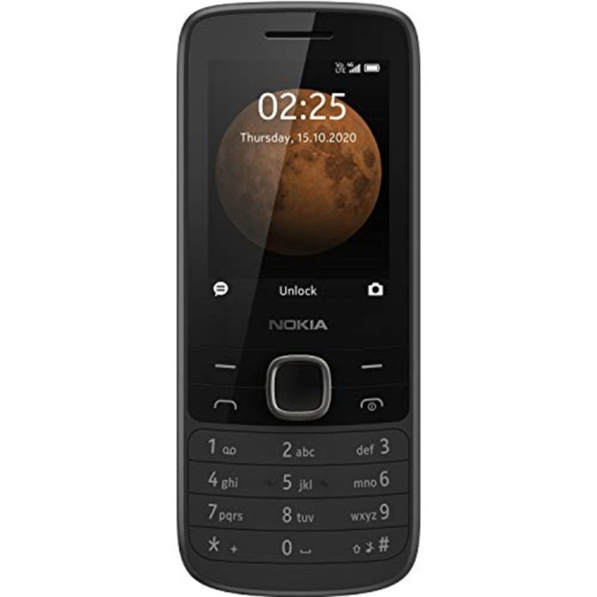 Nokia 225 4G all carriers, 0.06gb, 2.4-Inch UK SIM-Free Feature Phone (Dual SIM)  B
