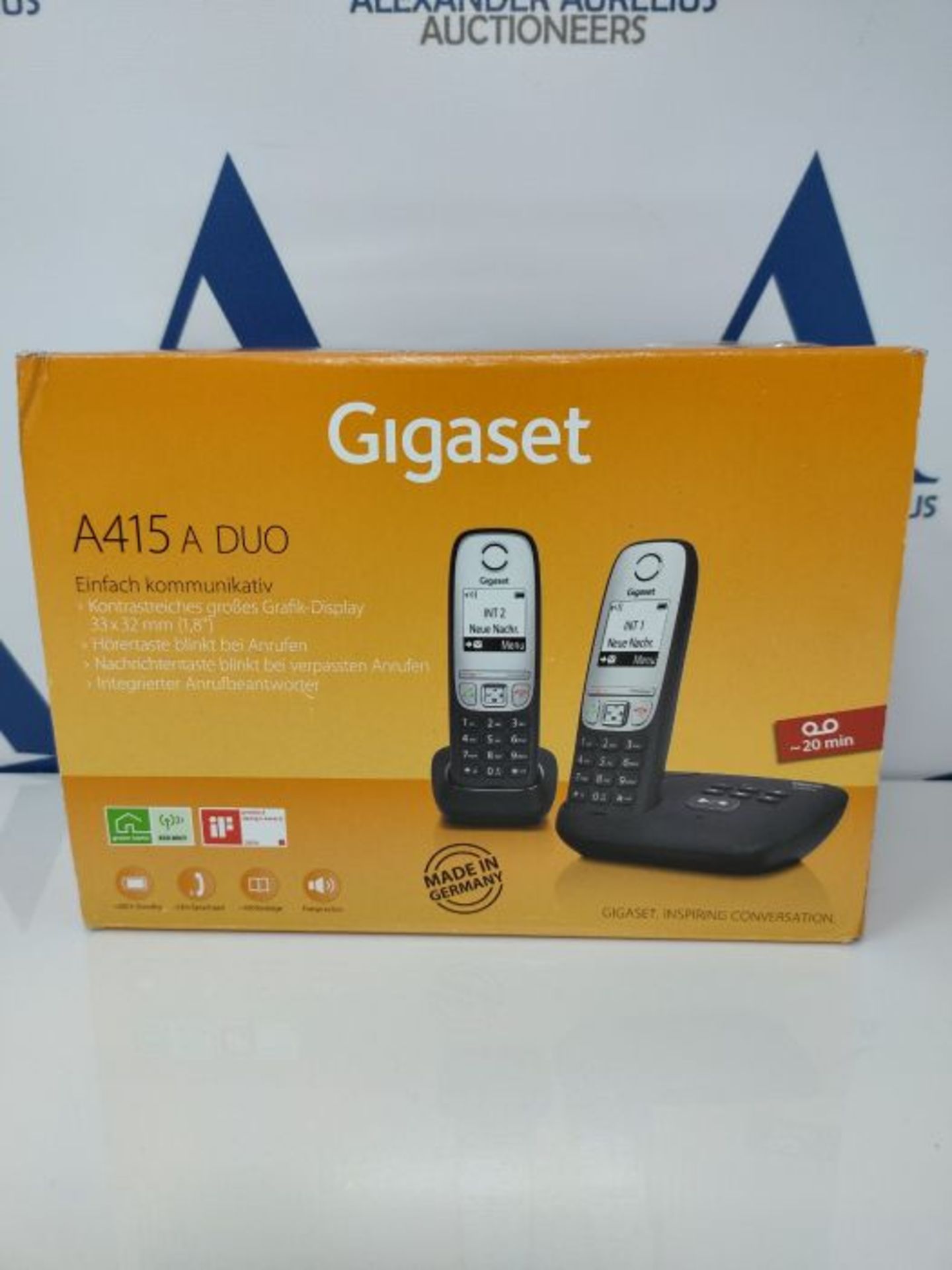 RRP £51.00 Gigaset A415A Duo Cordless Phone - Black