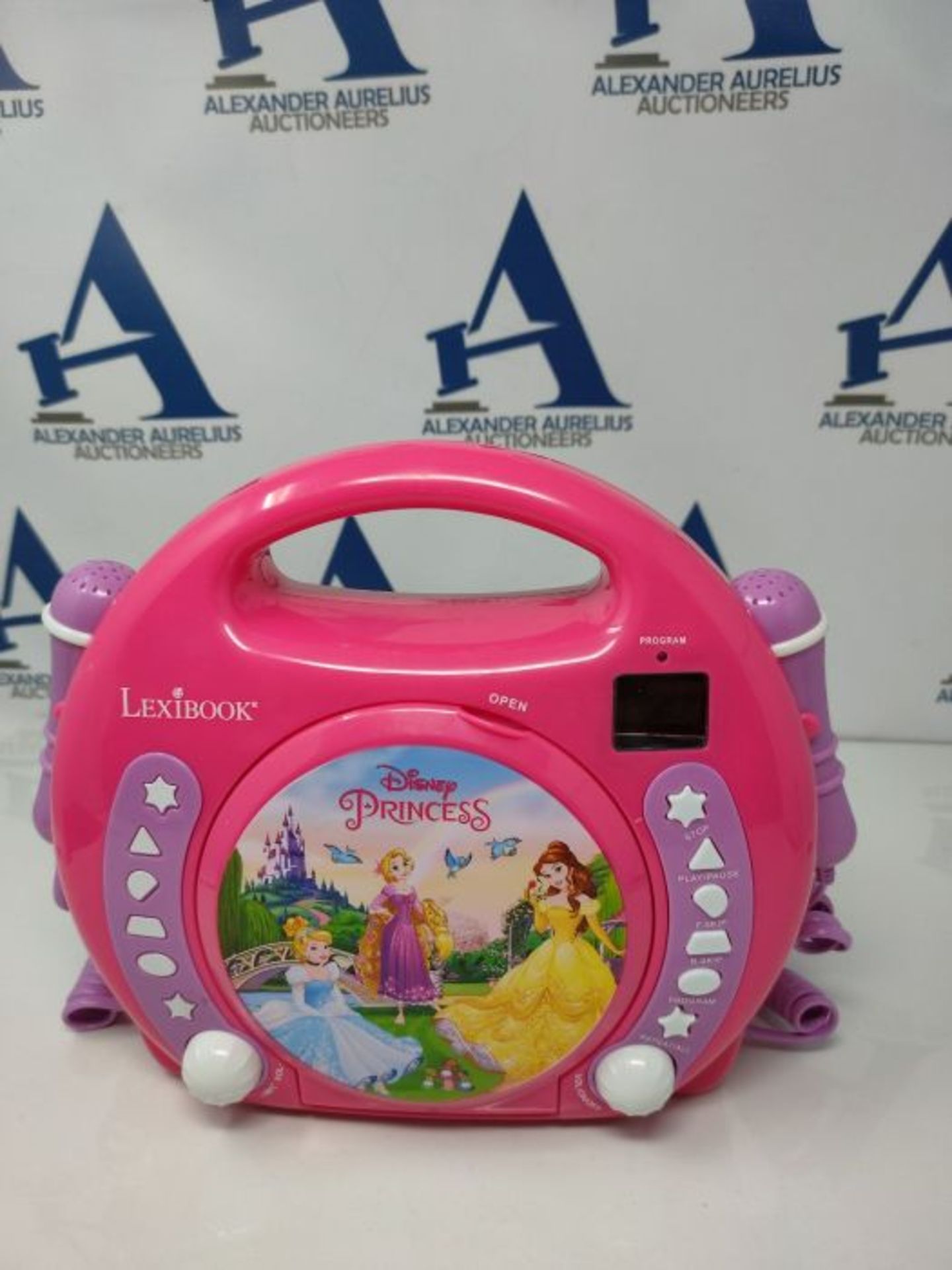 Lexibook Disney Princess Rapunzel CD player for kids with 2 toy microphones, headphone - Image 3 of 3