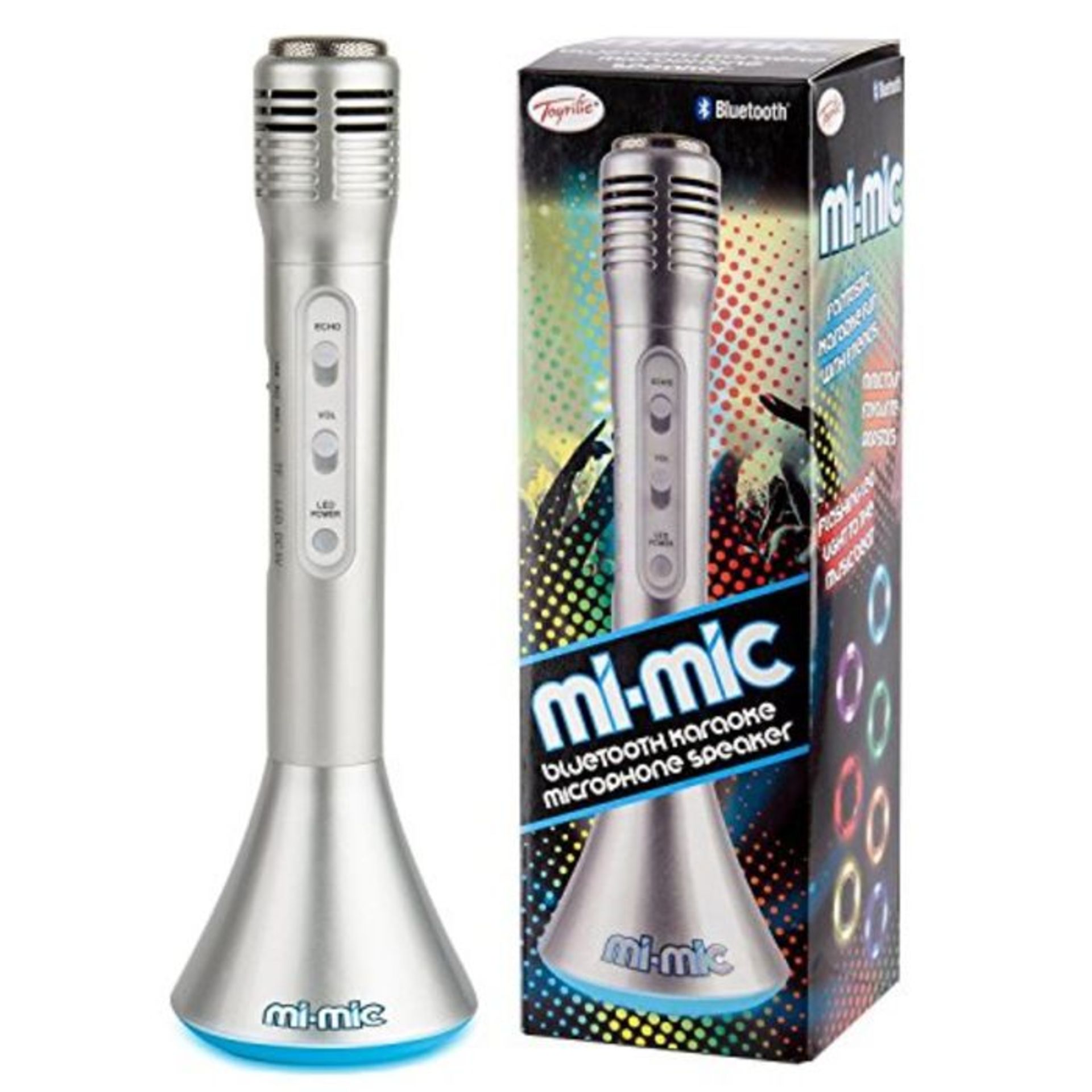 Mi-Mic Kids Karaoke Microphone | Wireless Speaker with Wireless Bluetooth and LED Ligh