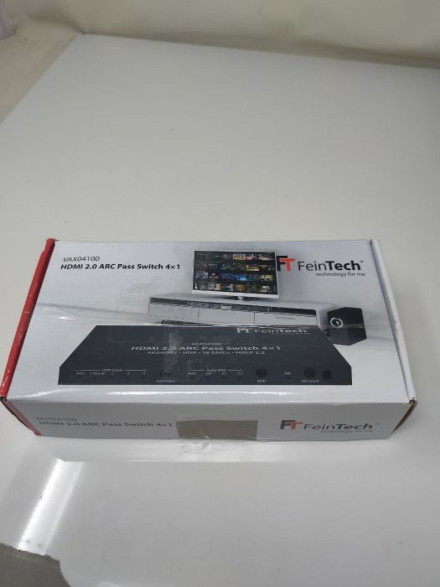 RRP £69.00 FeinTech VAX04100 HDMI 2.0 ARC Pass Switch 4x1, fÃ¼r 3 HDMI-Quellen, Soundbar und TV