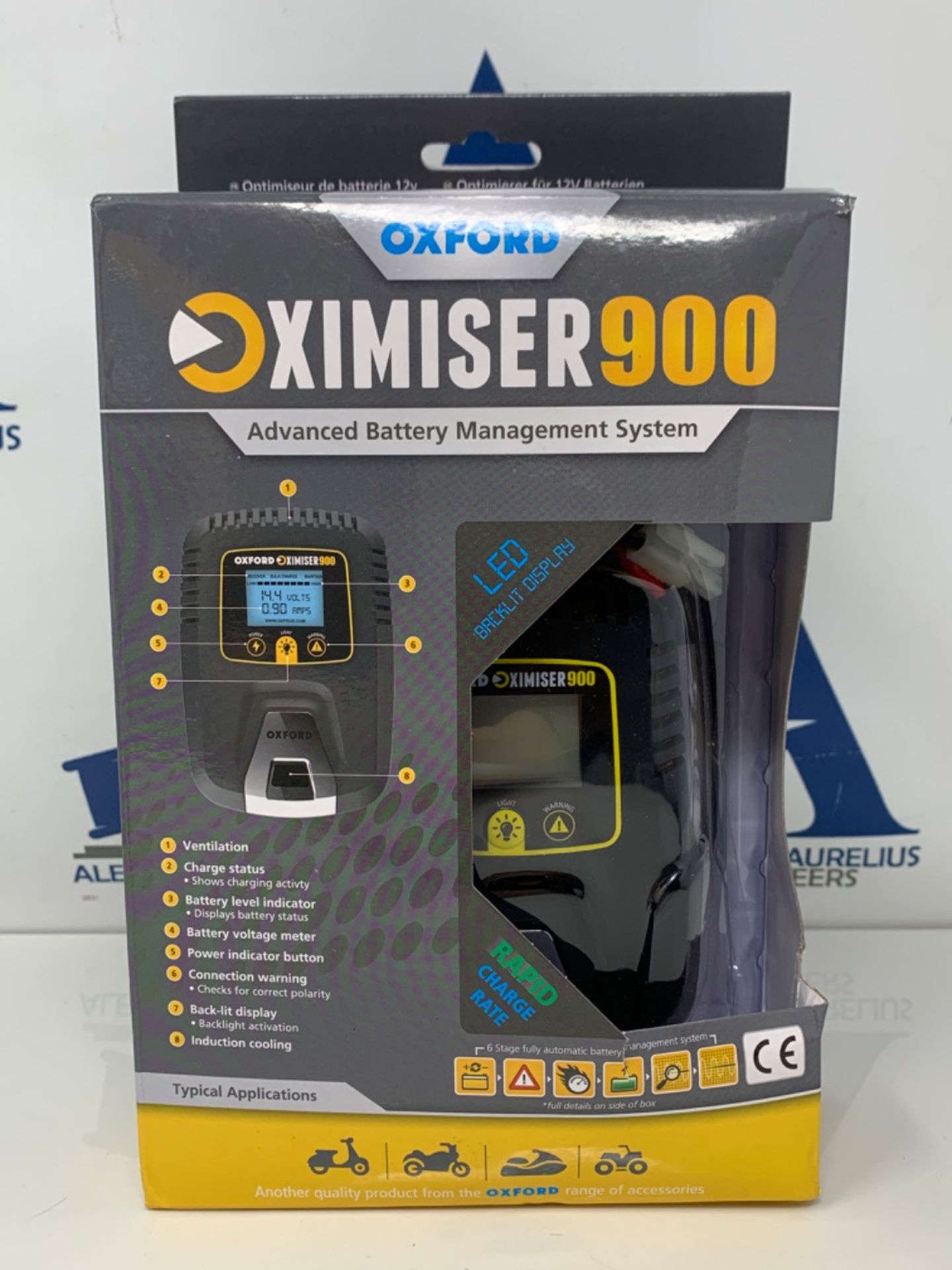 Oxford EL570 Oximiser 900 Essential Battery Management System, Black/Yellow - Image 2 of 3