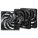 ARCTIC P12 Slim PWM PST (3 Pack) - 120 mm Case Fan with PWM Sharing Technology (PST),