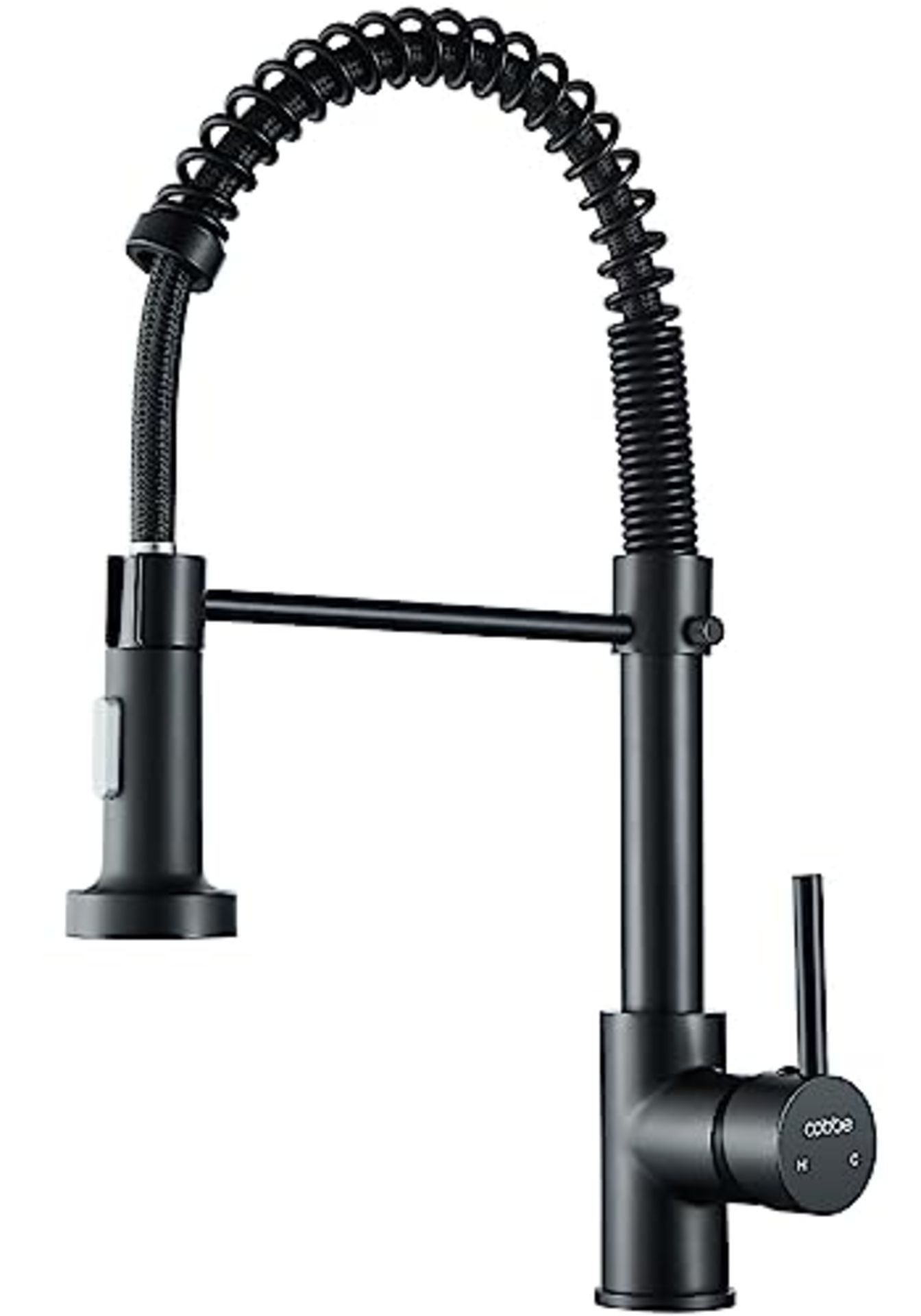 Kitchen Tap with Pull Down Sprayer, Cobbe High Arc Gooseneck Kitchen Sink Faucet, Sing