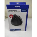 Hama kabellose Maus für Linkshänder ergonomisch EMW-500L (Wireless Funkmaus vertikal