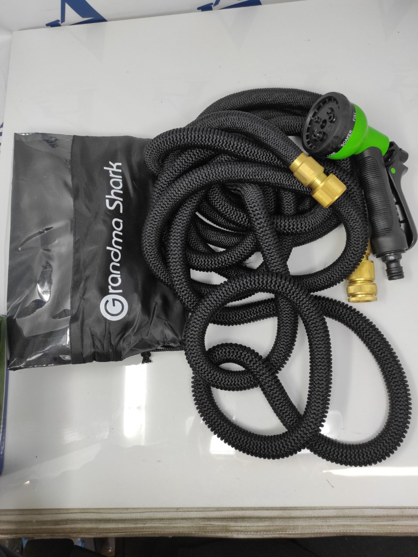 GRANDMA SHARK Upgraded Expandable Garden Hose With 8 Modes Water Spray Gun, Durable 34 - Image 3 of 3