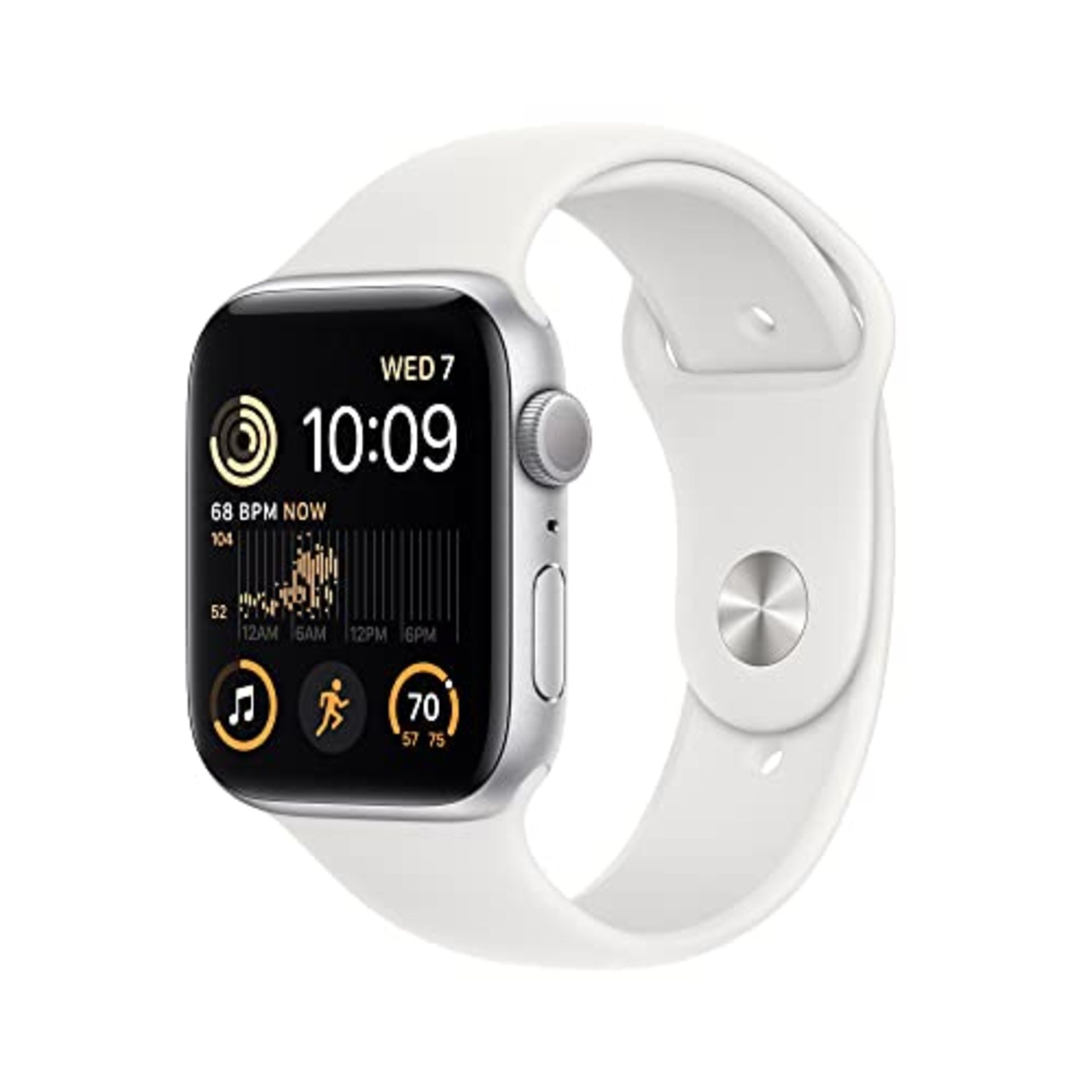 RRP £279.00 Apple Watch SE (2nd generation) (GPS, 44mm) Smart watch - Silver Aluminium Case with W