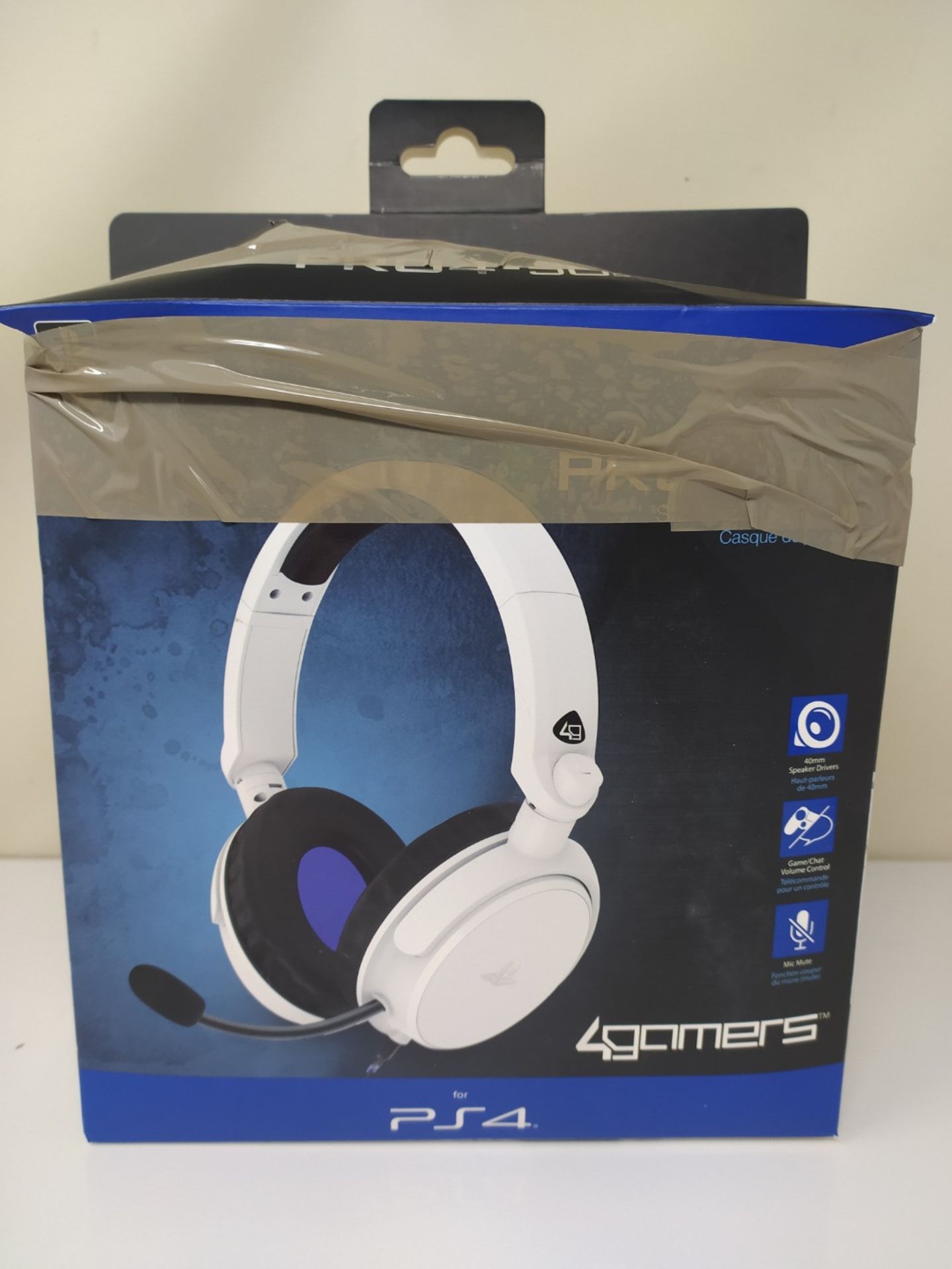 4Gamers PRO4-50s Casque de Jeu stéréo sous Licence Officielle pour PS4 Blanc - Image 2 of 3