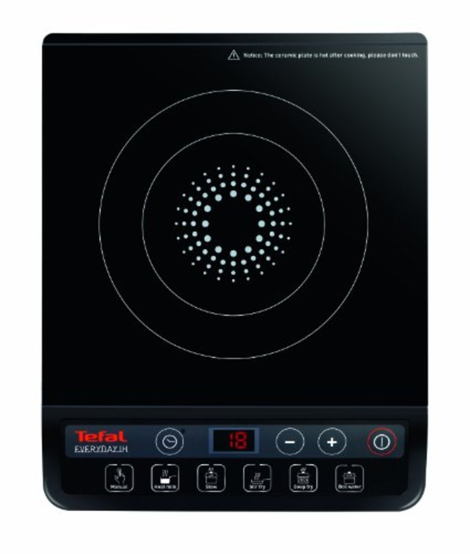 RRP £68.00 Tefal Everyday Induction Portable Hob, integrated timer, 6 pre-set functions, 9 power