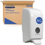 Aquarius Hand Cleanser Dispenser 6948 - 1 x White Wall Mounted Hand Wash Dispenser (Su