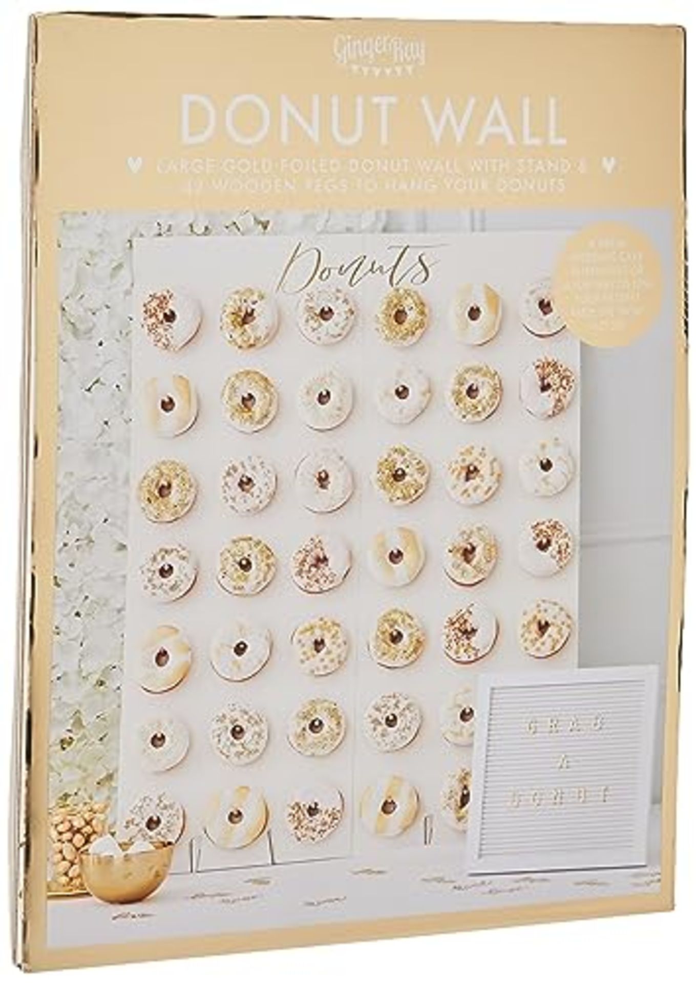 Ginger Ray Gold Script Large Wall Donut Party Wedding Decoration