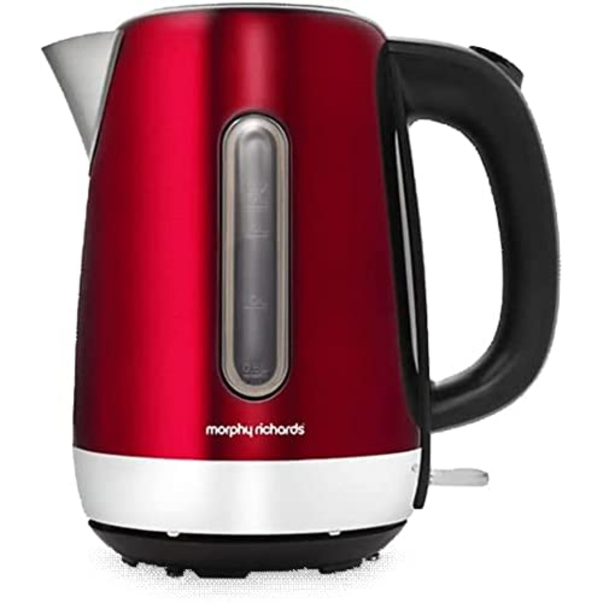 Morphy Richards Equip Red Jug Kettle - 1.7L - Rapid Boil - Limescale Filter - 102785