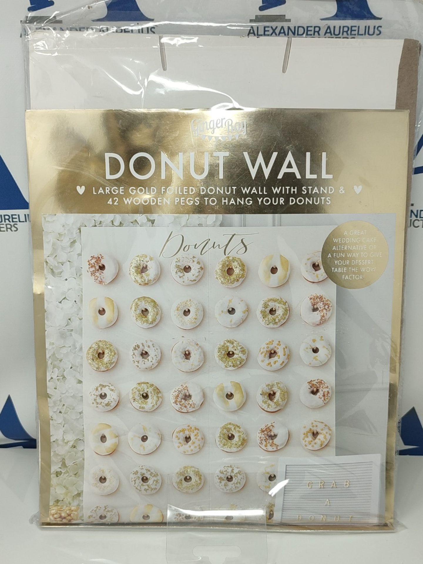 Ginger Ray Gold Script Large Wall Donut Party Wedding Decoration - Image 2 of 3