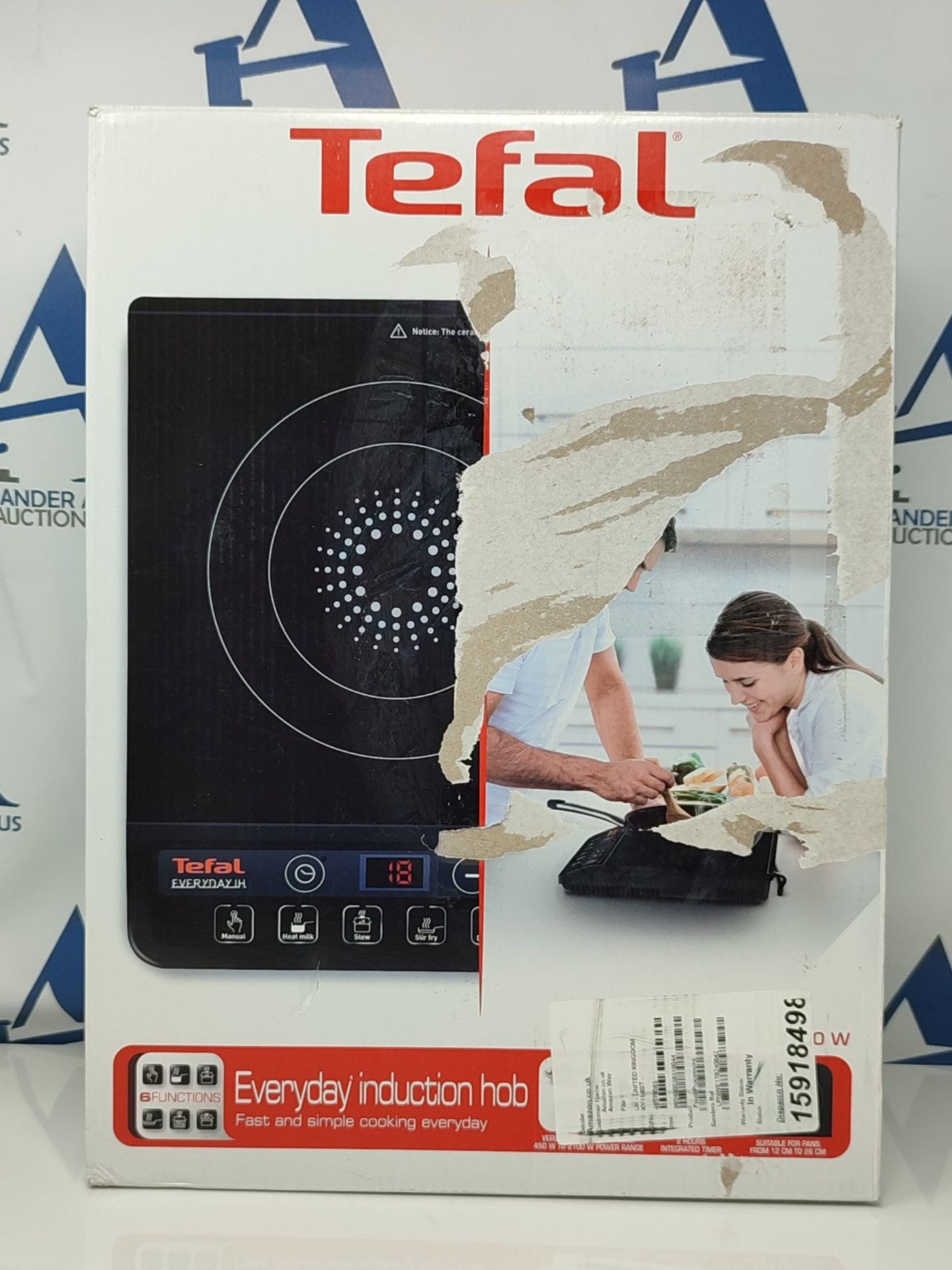 RRP £68.00 Tefal Everyday Induction Portable Hob, integrated timer, 6 pre-set functions, 9 power - Image 2 of 3