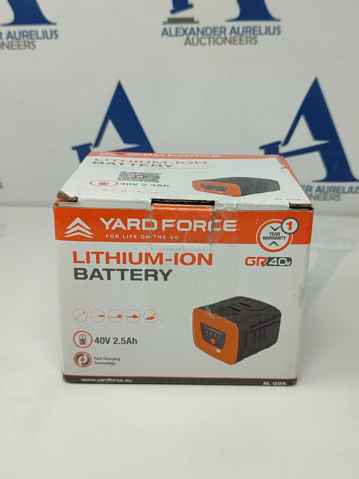 RRP £79.00 Yard Force Battery 40V 2.5Ah Lithium-Ion Battery for Garden Tools, with Overload Prote - Image 2 of 3