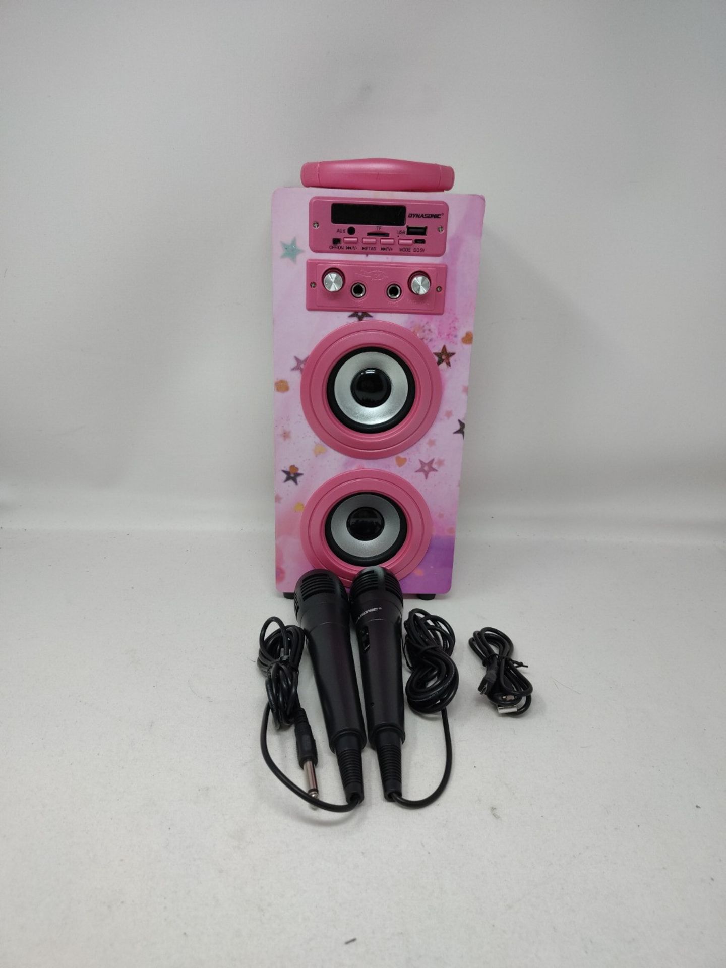 RRP £51.00 DYNASONIC (3. Generation) | Tragbarer Karaoke-Bluetooth-Lautsprecher mit Mikrofonen | - Image 2 of 2