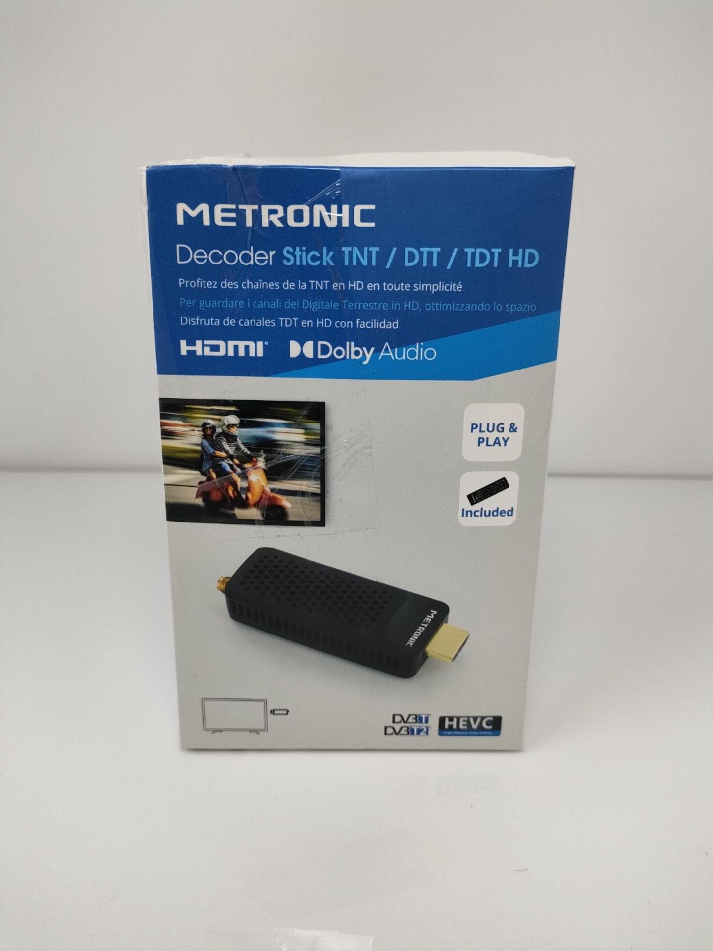 Metronic 441625 Decoder Sintonizzatore Ricevitore TDT DVB-T Compatibile DVB-T2 Dongle - Image 2 of 3