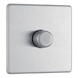 BG Electrical FBS81P-01 Screwless Flat Plate Intelligent Single Dimmer Light Switch, B