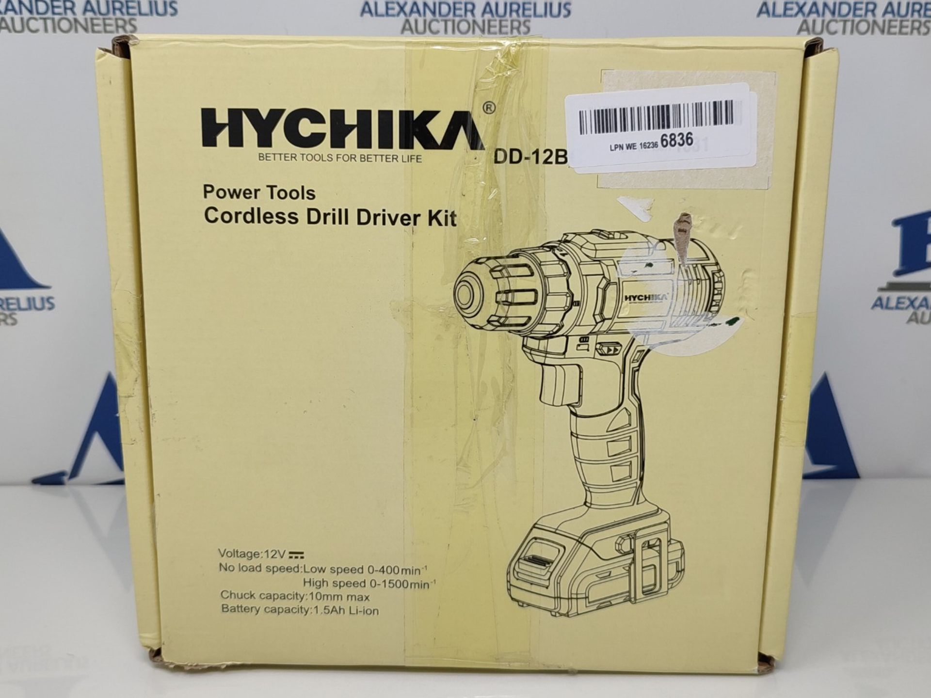 Cordless Drill 12V, HYCHIKA Electric Screwdriver 30N·m, 21+1 Torque, 2-Variable Speed - Image 2 of 3