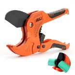 AIRAJ Plastic Pipe Cutter, PVC Cutter Ratchet Type Pipe Cutter,for Cutting Outer Diame