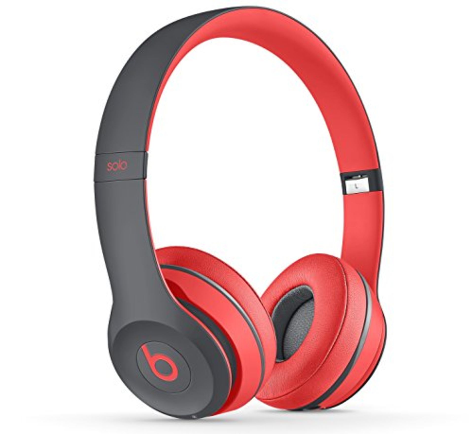 RRP £225.00 Beats by Dr. Dre Solo2 Wireless On-Ear Headphones, Active Collection - Red/Grey