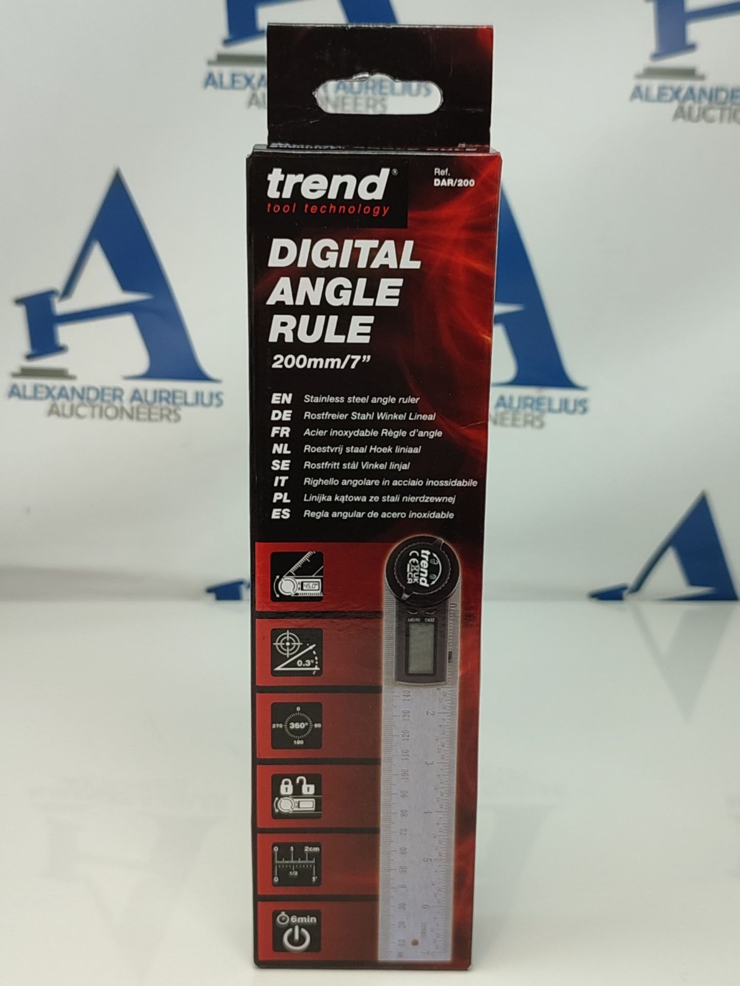 Trend 7 inch Digital Angle Finder Ruler, Precise Internal & External Measurements, DAR - Image 2 of 3