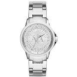 RRP £129.00 Armani Exchange Three-Hand Stainless Steel Women Watch, 35mm case size, stainless stee