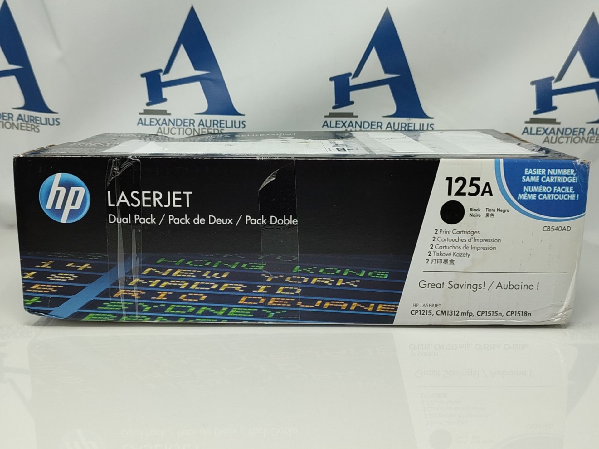 RRP £142.00 HP CB540AD 125A Original LaserJet Toner Cartridges, Black, Multipack ,Pack of 2 - Image 2 of 3