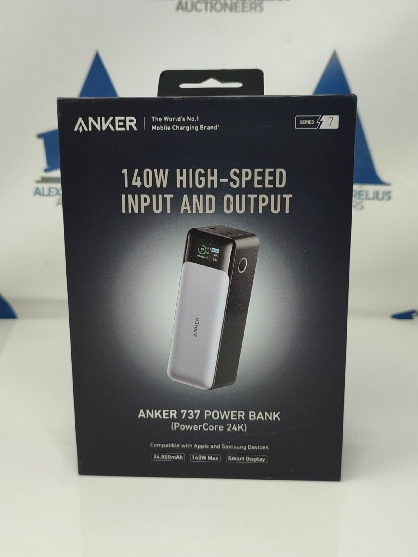 RRP £80.00 Anker Power Bank, 24,000mAh 3-Port Portable Charger with 140W Output, 737 (PowerCore 2 - Image 2 of 3