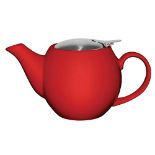 Olympia Cafe Teapot in Red with Removable Filter - Stoneware - 510 ml 18 Oz