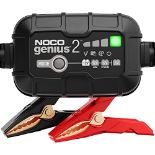 NOCO GENIUS2UK, 2A Car Battery Charger, 6V and 12V Portable Smart Charger, Battery Mai
