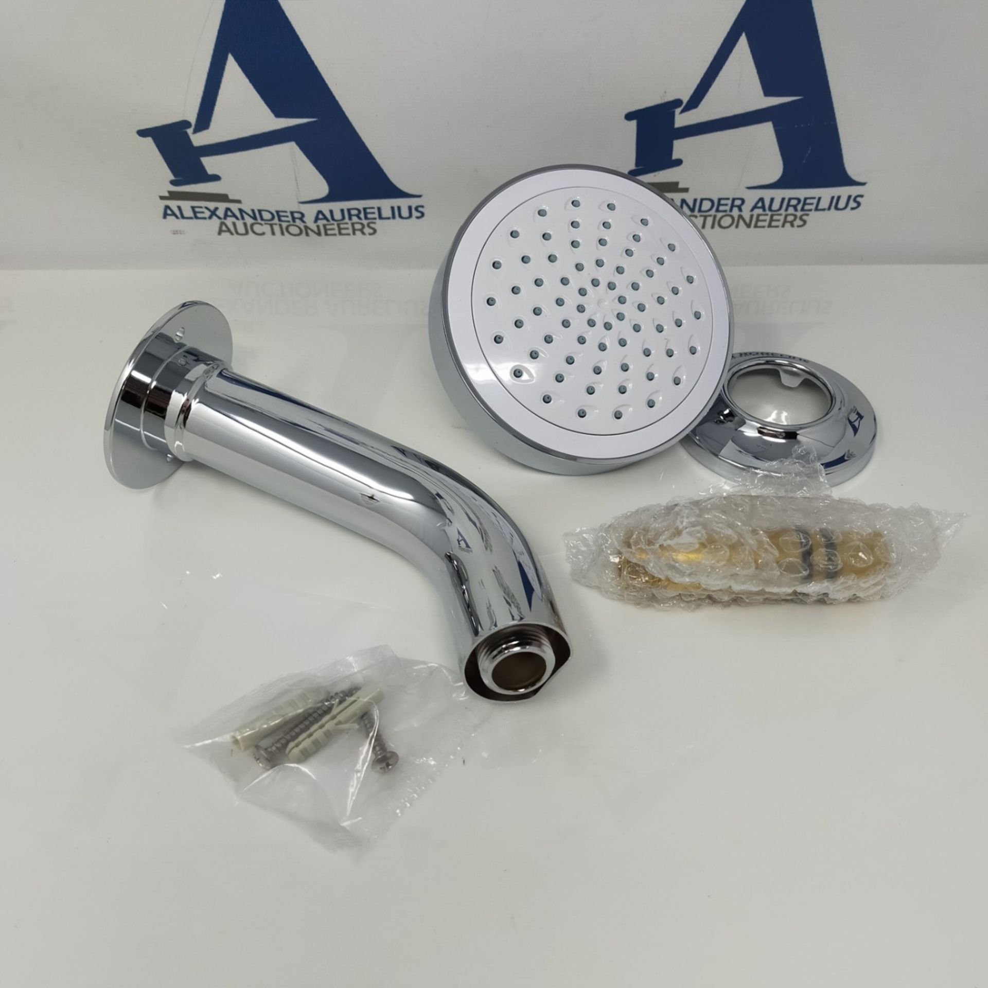 RRP £69.00 Mira Showers Beat Shower Head and Arm Wall Mounted Shower Head 90mm Chrome 1.1740.578