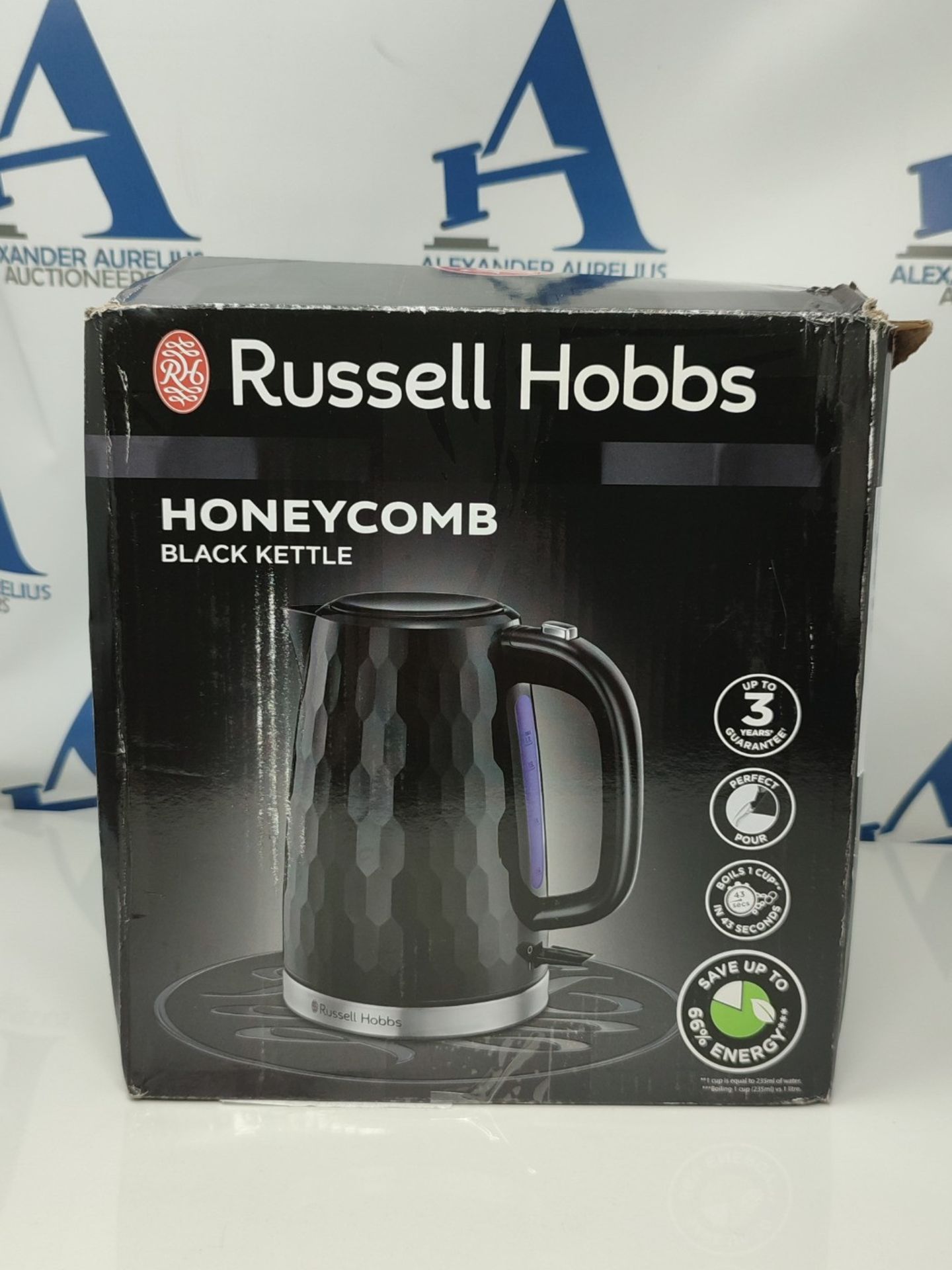 Russell Hobbs 26051 Cordless Electric Kettle - Contemporary Honeycomb Design with Fast