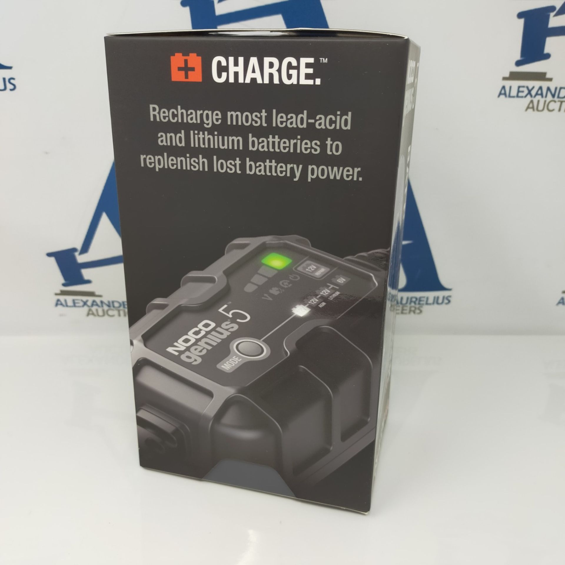 RRP £79.00 NOCO GENIUS5UK, 5A Car Battery Charger, 6V and 12V Portable Smart Charger, Battery Mai - Image 2 of 3