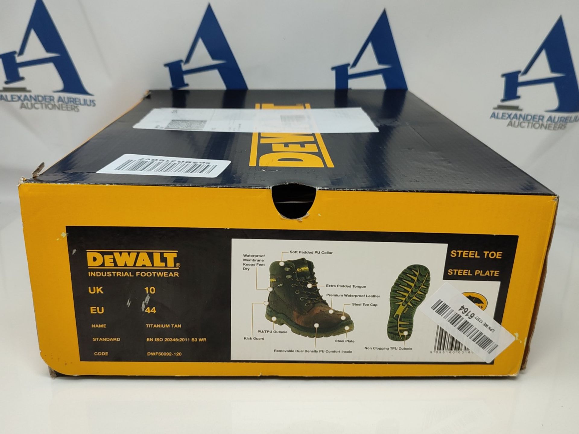 RRP £75.00 DEWALT Men's Titanium S3 Safety Boots Tan UK 10 EUR 44, Titanium Tan, UK - Image 2 of 3