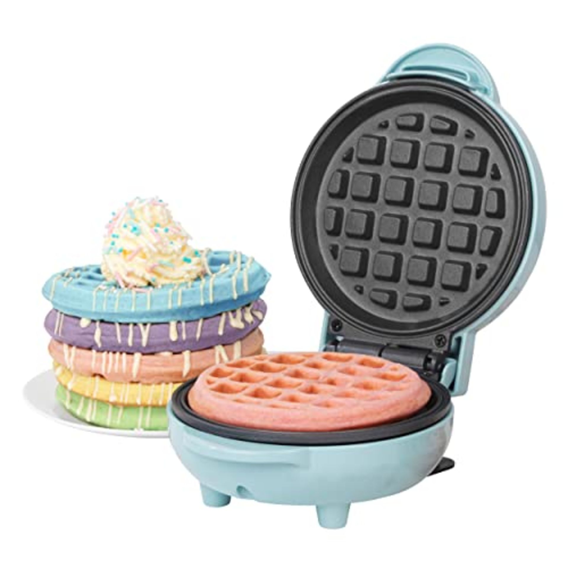 Giles & Posner EK4214GSBL Mini Waffle Maker  Non-Stick Waffle Iron Machine, For Bel