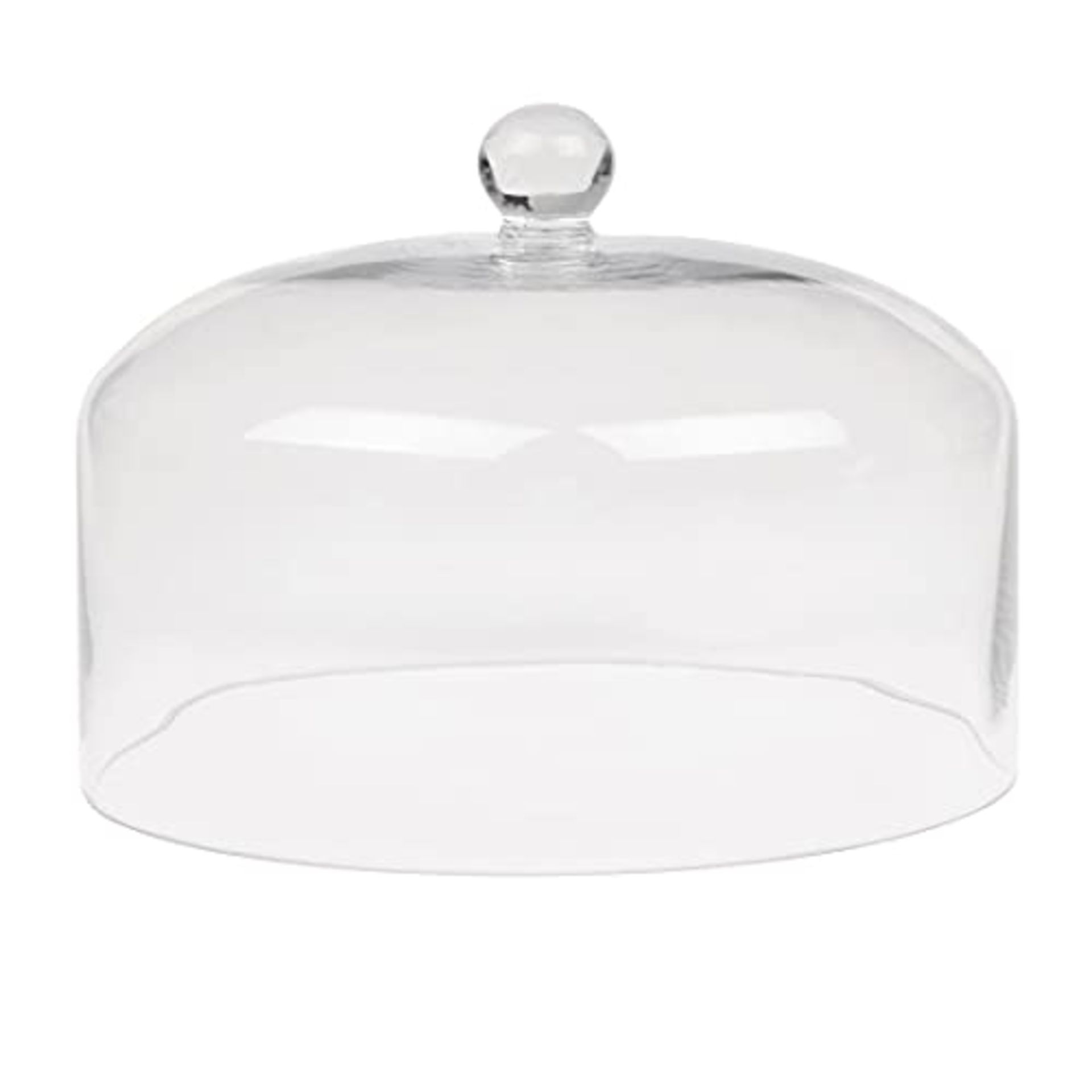 Olympia Glass Cake Stand Dome Lid, 285(Ø) x 200(H)mm, High Clarity Clear Glass, Prote