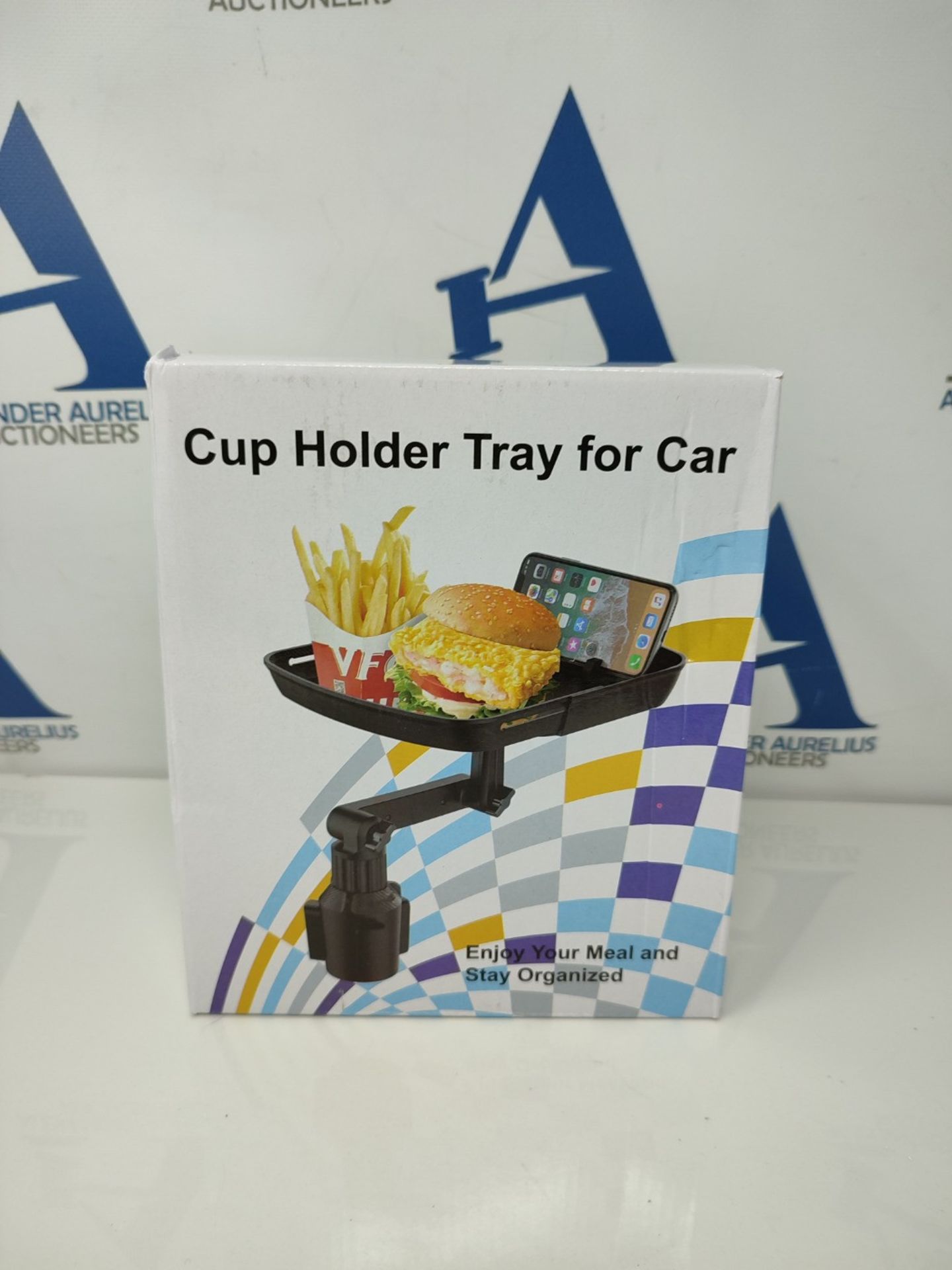 Cup Holder Tray Table, Car Drink Holders Tray, 360º Adjustable Stretchable Non-Slip C - Image 2 of 3