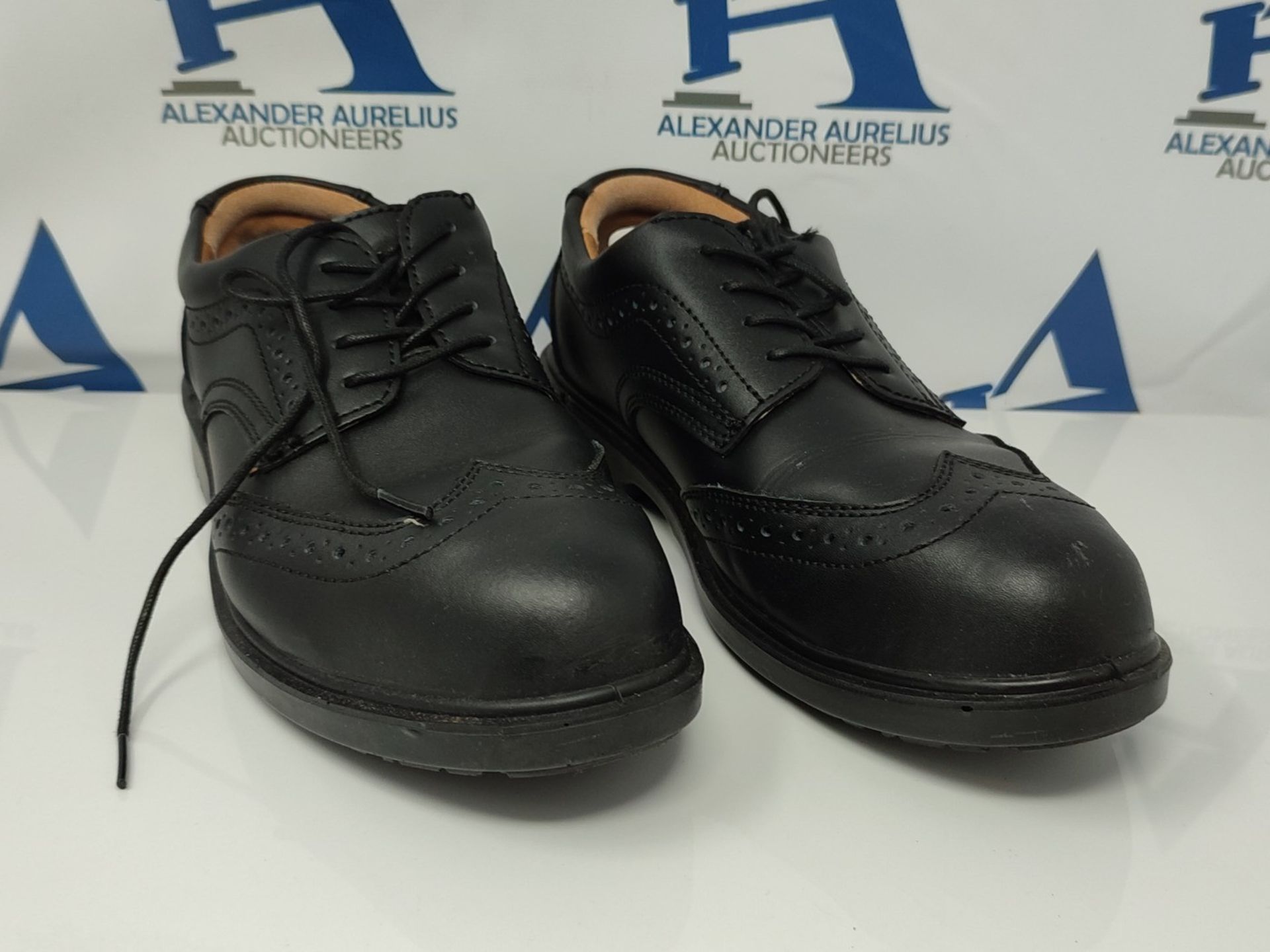 Blackrock Brogue S1-P Lightweight Uniform Safety Shoe, Anti Static Black Leather Safet - Image 3 of 3